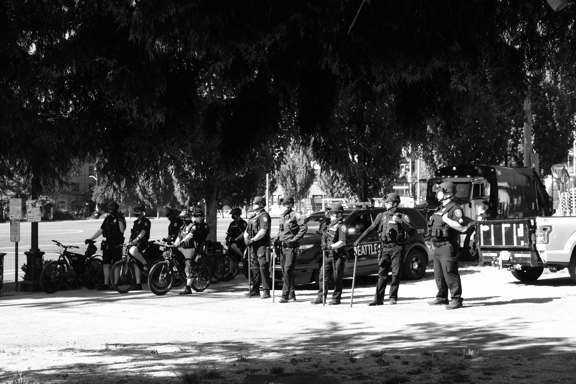 Seattle Police Department officers Cal Anderson Park Seattle