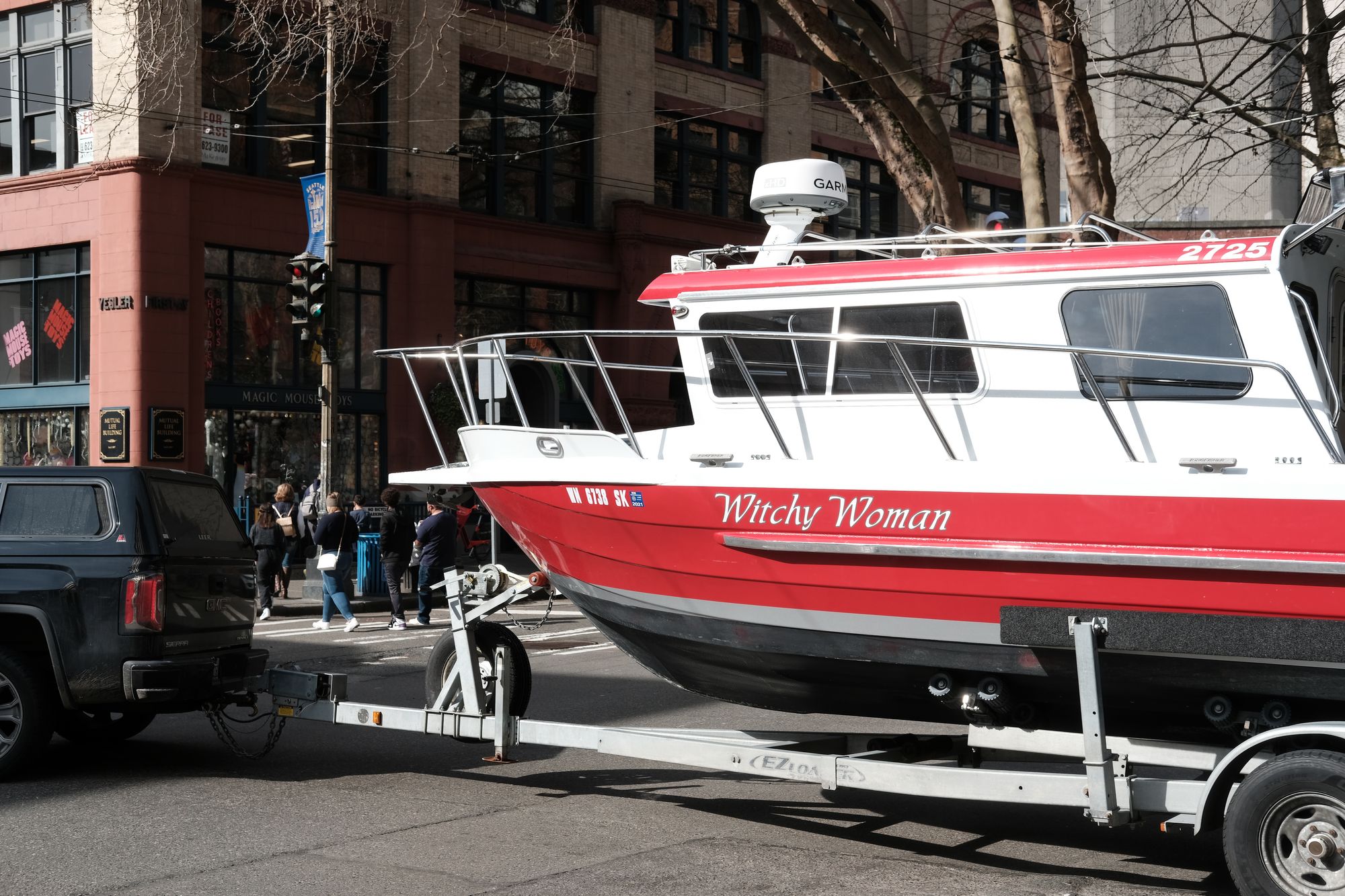 Boat Pioneer Square Seattle March 2021